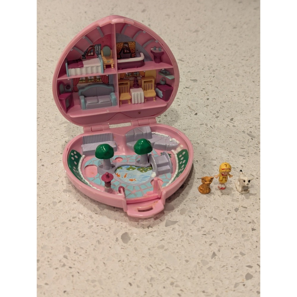 1989 Polly Pocket COUNTRY COTTAGE  Bluebird Toys Vintage w/ Figures *Read*‎